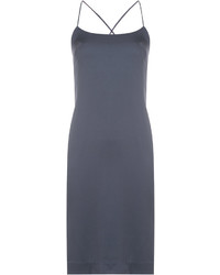 Темно-серое шелковое платье-комбинация от Milly