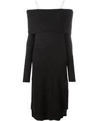 Темно-серое шелковое платье от Brunello Cucinelli