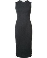 Темно-серое шерстяное вязаное платье от Brunello Cucinelli
