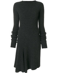 Темно-серое шерстяное вязаное платье от Ports 1961