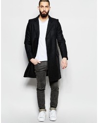 Мужское темно-серое шерстяное пальто от Gloverall