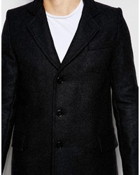 Мужское темно-серое шерстяное пальто от Gloverall