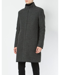 Мужское темно-серое шерстяное пальто от Label Under Construction