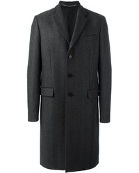 Мужское темно-серое шерстяное пальто от Givenchy