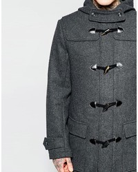 Мужское темно-серое шерстяное пальто от Original Penguin