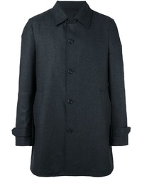 Мужское темно-серое шерстяное пальто от Z Zegna