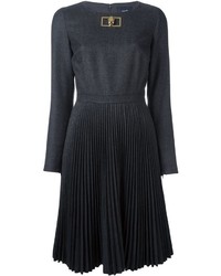Темно-серое шерстяное платье от Class Roberto Cavalli