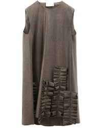 Темно-серое шерстяное платье от Maison Rabih Kayrouz