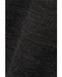 Темно-серое шерстяное повседневное платье