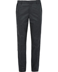Мужские темно-серые бархатные классические брюки от Alexander McQueen