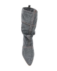 Темно-серые ботильоны из плотной ткани от Stella McCartney