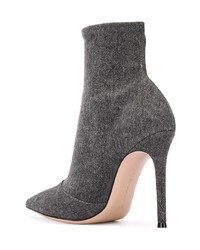 Темно-серые ботильоны на резинке от Gianvito Rossi