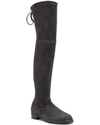 Темно-серые ботфорты от Baldinini