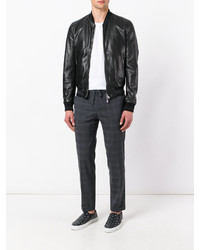 Мужские темно-серые брюки в шотландскую клетку от Pt01