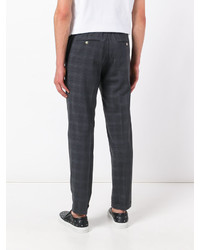 Мужские темно-серые брюки в шотландскую клетку от Pt01
