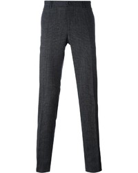 Мужские темно-серые брюки в шотландскую клетку от Dolce & Gabbana