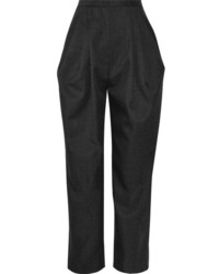 Темно-серые брюки-галифе со складками