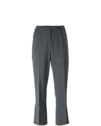 Темно-серые брюки-клеш в вертикальную полоску от John Galliano Vintage