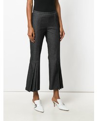 Темно-серые брюки-клеш от Marco De Vincenzo