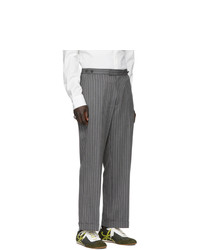 Темно-серые брюки чинос в вертикальную полоску от Loewe
