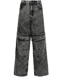 Мужские темно-серые вареные джинсы от FIVE CM