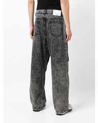 Мужские темно-серые вареные джинсы от FIVE CM