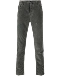 Темно-серые вельветовые брюки чинос от Jacob Cohen