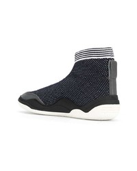 Мужские темно-серые высокие кеды из плотной ткани от Lanvin