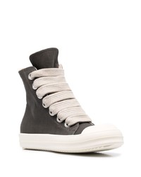 Мужские темно-серые высокие кеды от Rick Owens DRKSHDW