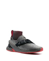 Мужские темно-серые высокие кеды от Ferrari