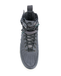 Мужские темно-серые высокие кеды от Nike
