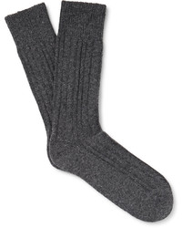 Мужские темно-серые вязаные носки от Hugo Boss