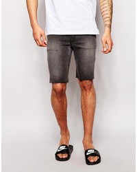 Мужские темно-серые джинсовые шорты от Asos