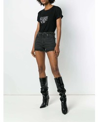 Женские темно-серые джинсовые шорты от Saint Laurent