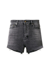 Женские темно-серые джинсовые шорты от Saint Laurent