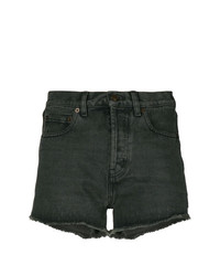 Женские темно-серые джинсовые шорты от Saint Laurent