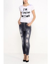 Темно-серые джинсы-бойфренды от Patrizia Pepe