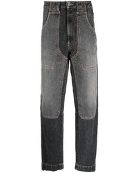 Мужские темно-серые джинсы в стиле пэчворк от Diesel