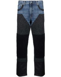 Мужские темно-серые джинсы в стиле пэчворк от Junya Watanabe MAN