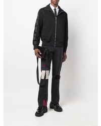 Мужские темно-серые джинсы в стиле пэчворк от VAL KRISTOPHE