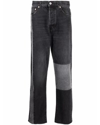 Мужские темно-серые джинсы в стиле пэчворк от Valentino