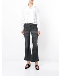 Темно-серые джинсы-клеш от The Seafarer