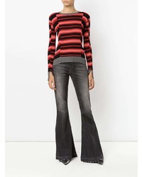 Темно-серые джинсы-клеш от Amapô