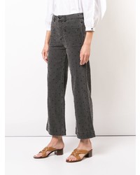 Темно-серые джинсы-клеш от Ulla Johnson