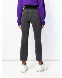 Женские темно-серые джинсы с вышивкой от Alexander Wang