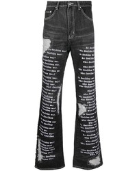Мужские темно-серые джинсы с вышивкой от Who Decides War