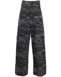 Мужские темно-серые джинсы с камуфляжным принтом от Balenciaga