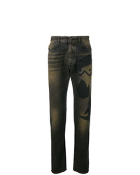 Мужские темно-серые джинсы с принтом от Diesel Black Gold