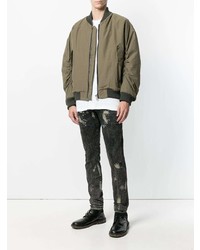 Мужские темно-серые джинсы с принтом от Represent