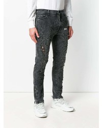 Мужские темно-серые джинсы с принтом от Palm Angels